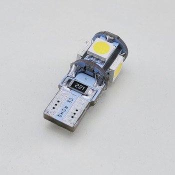 Car LED Light Bulb W5W 5x SMD-5050 CanBus YELLOW