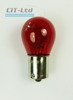 Car Light Incandescent Bulb P21W (382) BA15s 12V 21W Glass Red