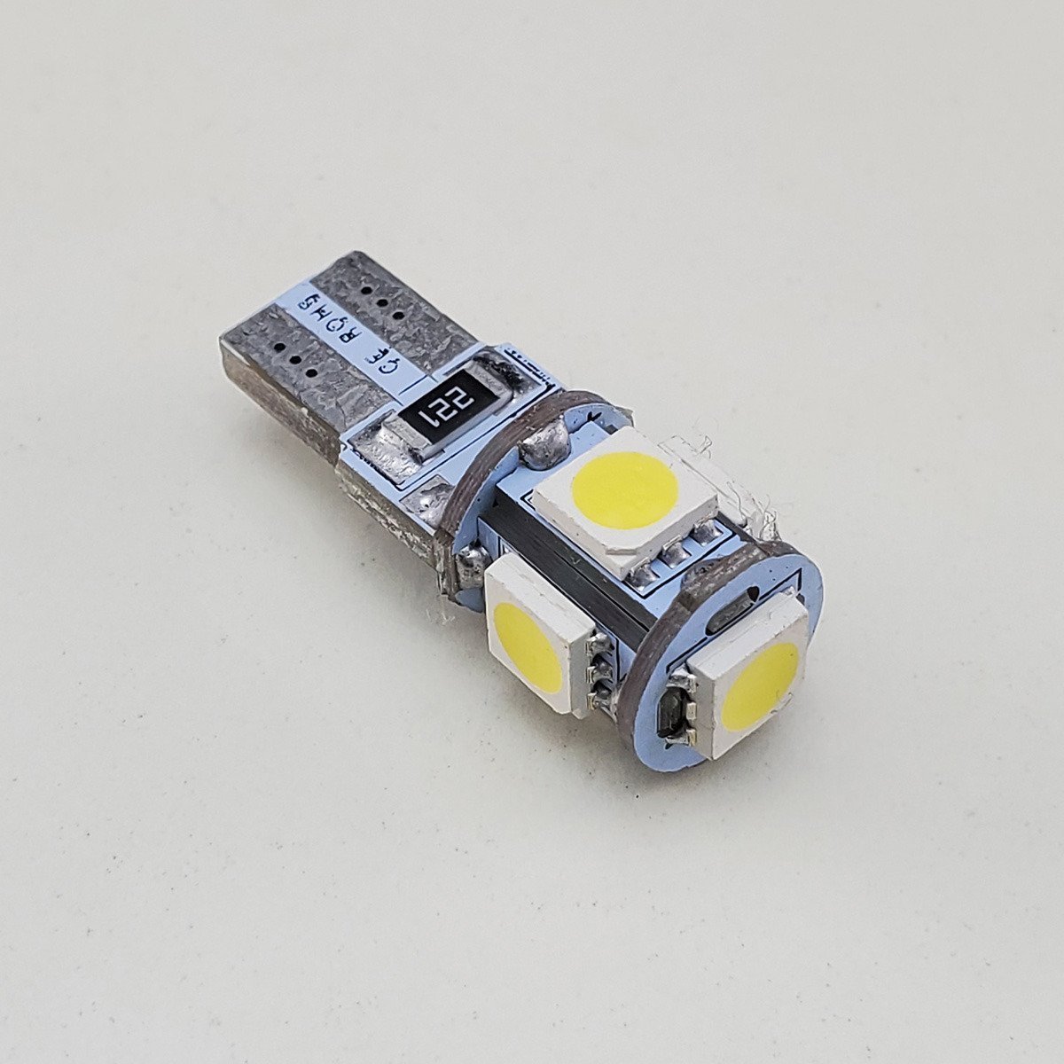 Car LED Light Bulb W5W 5x SMD-5050 CanBus WHITE