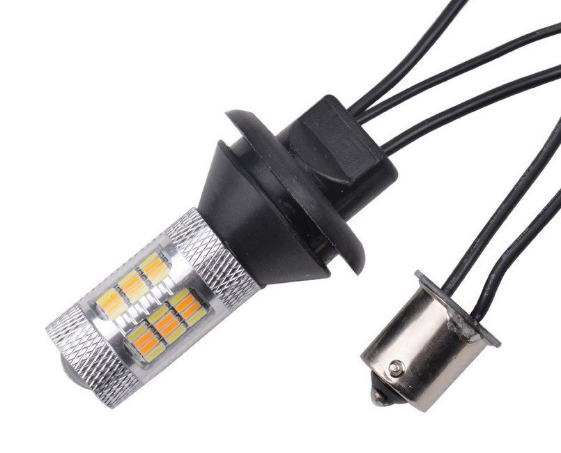 DRL LED Turn Indicator Bulbs Upgrade Conversion KIT P21W BA15s 382