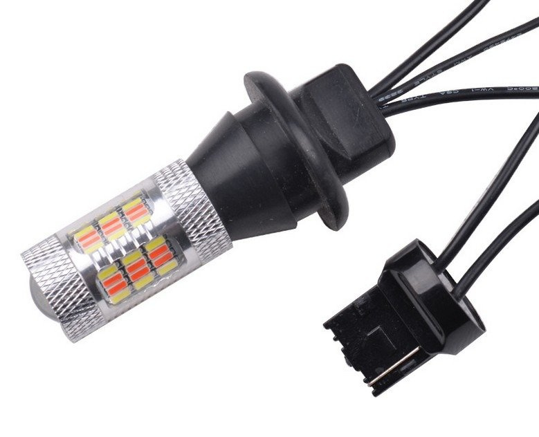 DRL LED Turn Indicator Bulbs Upgrade Conversion KIT W21W 7440 582 WHITE