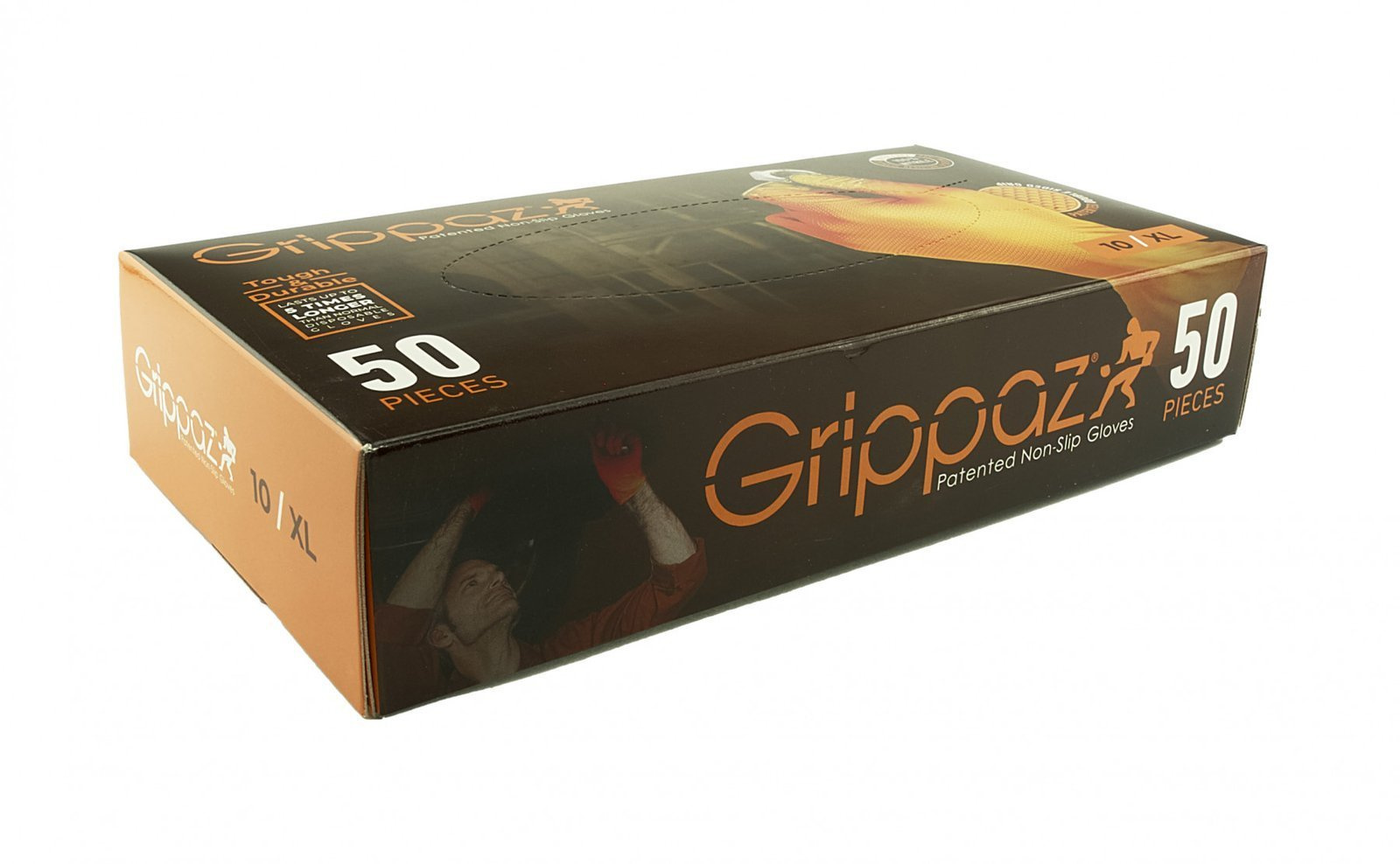 Grippaz 246 Disposable Nitrile Gloves size XL PowderFree ORANGE XL