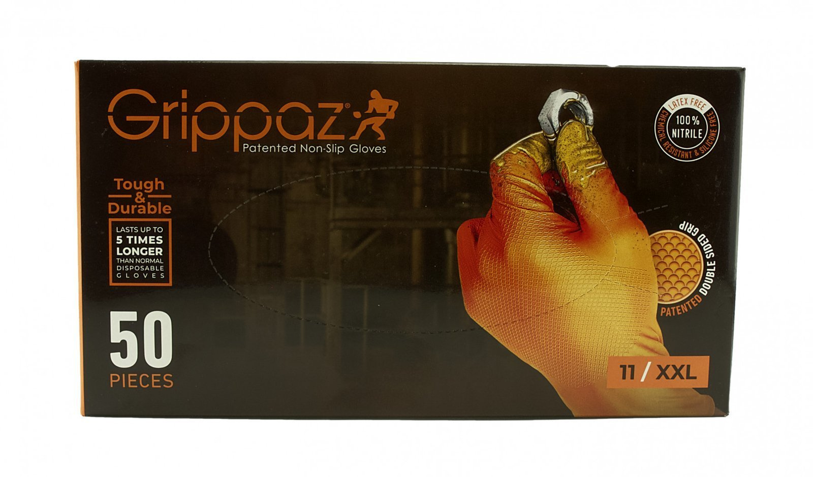 Grippaz 246 Disposable Nitrile Gloves size XXL PowderFree ORANGE XXL Other Accessories