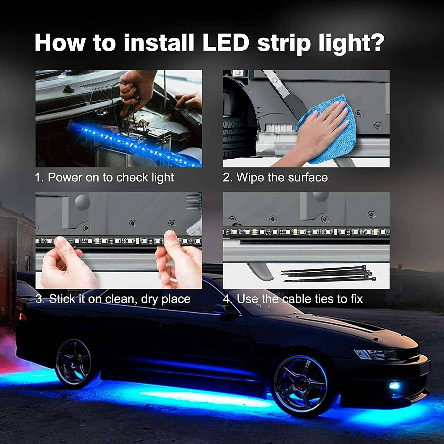 Remote Controlled Undercar Body LED Light KIT Other Accessories