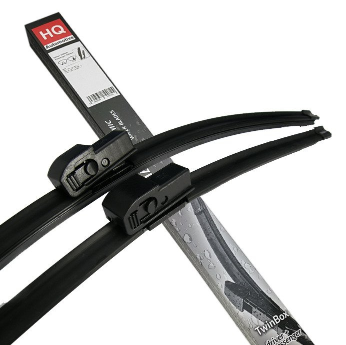 Two Front Frameless Wiper Blades HQ Aero Dynamic ADA62 621 Twin