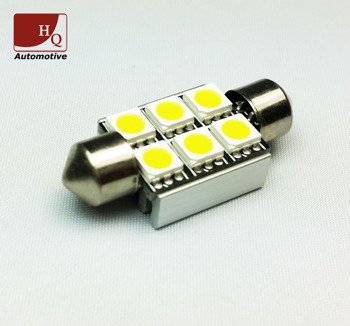 Car LED Light Bulb C5W 6x  SMD-5050 Festoon 36mm CanBus WHITE