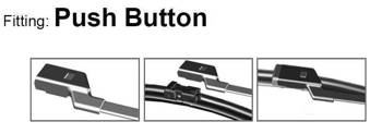 Front & Rear kit of Aero Flat Wiper Blades fit VAUXHALL Combo (D) 2012-2018