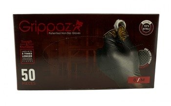 Grippaz 246 Disposable Nitrile Gloves size M Powder-Free BLACK