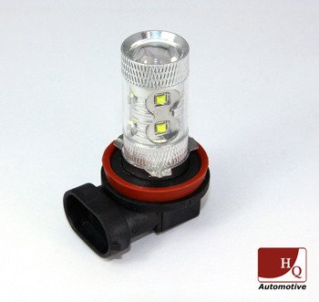 H11 711 LED Bulb 50W High-Power with lens (10*5W LED) WHITE