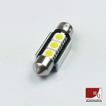 LED Car Light Bulb C5W 3x SMD-5050 Festoon 36mm CanBus WHITE