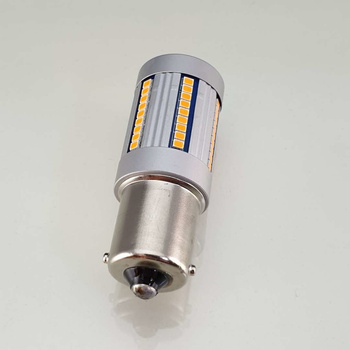 HQ Automotive Car LED Indicator Bulbs 2pcs P21W (BA15S) 66 SMD-2016 100% CanBus AMBER LED Car Bulbs  