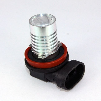 LED Car Bulb H11 711 5W High-Power with lens WHITE