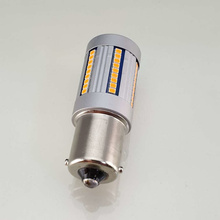 HQ Automotive Car LED Indicator Bulbs 2pcs P21W (BA15S) 66 SMD-2016 100% CanBus AMBER LED Car Bulbs  