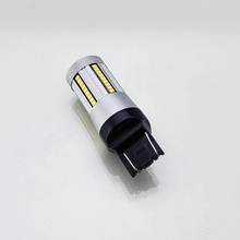 HQ Automotive Car LED Bulb x2 W21/5W 66 SMD-2016 100% CanBus WHITE
