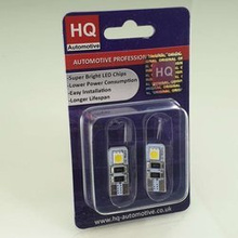 HQ Automotive Car LED Bulbs 2x 12V  2-SMD 5050 W5W T10 501 CanBus WHITE