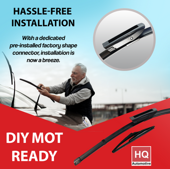 Wiper Blades for PEUGEOT Bipper 2008-onwards Front 2pcs HQ Automotive