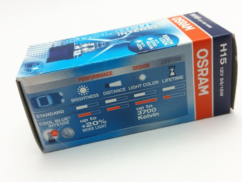 Halogen Bulb H15 (PGJ23T1) Super White (Xenon) 12V 15/55W