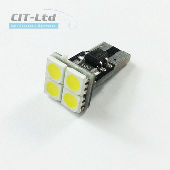 W5W (501) T10 4 LED Bulb SMD-5050 D CanBus YELLOW