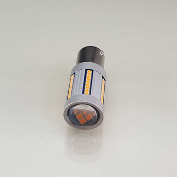 HQ Automotive Car LED Indicator Bulbs 2pcs P21W (BA15S) 66 SMD-2016 100% CanBus AMBER LED Car Bulbs  
