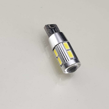 HQ Automotive 2x W5W 10SMD-5630 + LENS 12V CanBus WHITE LED BULB 2pcs