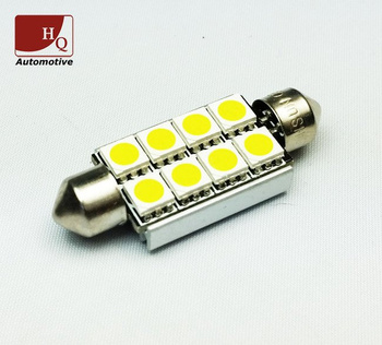 Car LED Light Bulb C10W 8x  SMD-5050 Festoon 42mm CanBus GREEN
