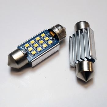 2x HQ Automotive Car LED Bulb 12V 24V 239 242 C5W 36mm CanBus WHITE 2pcs 12xSMD-2016