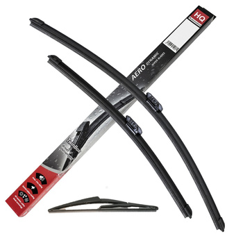 Wiper Blades for DACIA Dokker VAN (2015 and later) HQ Automotive Front Rear Set with special-Dacia connector