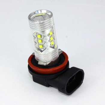 LED Bulb H8 708 80W LED 16*5W High-Power XBD with lens WHITE
