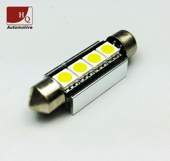 LED Car Light Bulb C10W 4x  SMD-5050 Festoon 42mm CanBus YELLOW