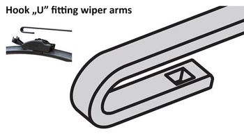 Wiper Blades fit MERCEDES V-Class / Vito VAN (2003-2005) Front Pair 28-inch + 26-inch with J-hook with jet connector