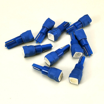 HQ Automotive 10x T5 Car LED Light Bulb 1xSMD-5050 BLUE