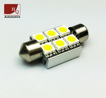 Car LED Light Bulb C5W 6x  SMD-5050 Festoon 36mm CanBus BLUE