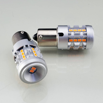 P21W BA15S SMD-3020 CanBus HQ Automotive Car LED Indicator Bulbs 2pcs AMBER