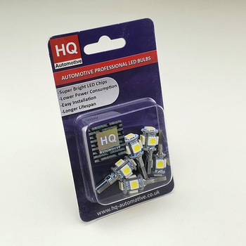 HQ Automotive Car LED Bulbs 12V SMD-5050 W5W T10 501 CanBus WHITE 5pcs