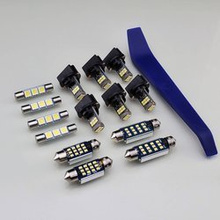 Fit Volvo XC70 Interior Light LED Bulbs replacement kit for 14pcs White 6000K
