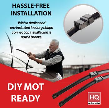 Wiper Blades for VAUXHALL Astra Hatchback (2004-2013) HQ Automotive Front Rear Set with Side-Pin connector