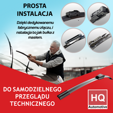 HQ Automotive Wiper Blades fit BMW i4 Gran Coupe (2021 and later) Front Pair 24" + 19" OEM FIT with Pinch-Tap connector AD91-423