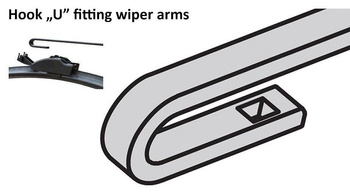 Wiper Blades fit FIAT Ulysse MPV (2002-2005) Front Rear Set with J-hook with jet connector