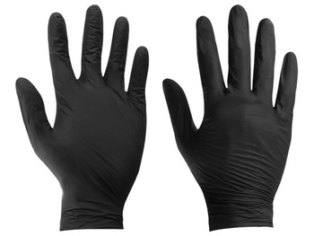  Disposable Nitrile Gloves size L Powder-Free BLACK