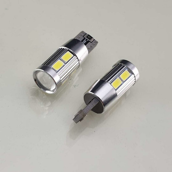 HQ Automotive 2x W5W 10SMD-5630 + LENS 12V CanBus WHITE LED BULB 2pcs