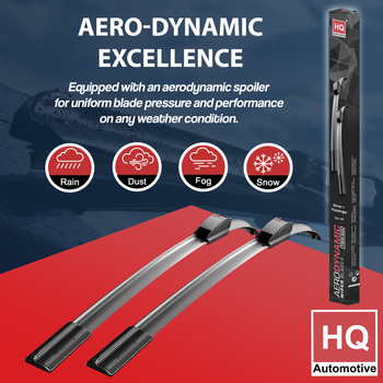 Wiper Blades for RENAULT Duster SUV (2018 and later) HQ Automotive Front Rear Set with Bayonet connector