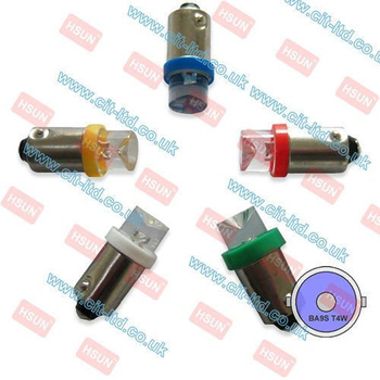 T4W/BA9S 1 LED Bulb Concave  YELLOW