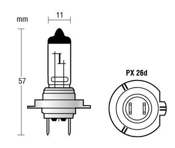 Halogen Bulb H7 Super White (Xenon) 12V 100W