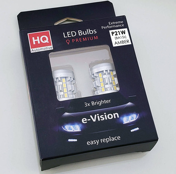 P21W BA15S SMD-3020 CanBus HQ Automotive Car LED Indicator Bulbs 2pcs AMBER