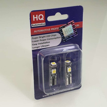 HQ Automotive Car LED Bulbs 2x 12V 3X-SMD-5050 W5W T10 501 CanBus WHITE 