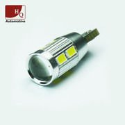 Car LED Light Bulb W5W 10x SMD-5630 with lens CanBus WHITE