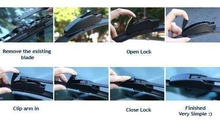 Wiper Blades fit TOYOTA Previa Minivan (1990-2000) Front Rear Set with J-hook with jet connector