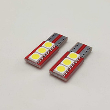 HQ Automotive 2x Car LED Bulbs 12V 1x3 SMD-5050 W5W T10 501 CanBus WHITE 