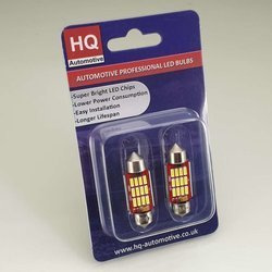 HQ Automotive 2x Car LED Bulb 12x SMD-4014 C5W 36mm 12V CanBus WHITE