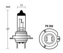 Halogen Bulb H7 Super White (Xenon) 12V 100W